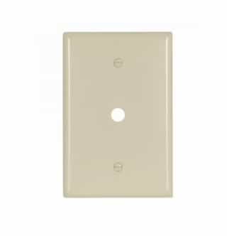 Eaton Wiring 1-Gang Coax & Phone Wall Plate, Oversize, Thermoset, Ivory