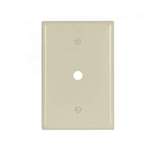 Eaton Wiring 1-Gang Coax & Phone Wall Plate, Oversize, Thermoset, Ivory