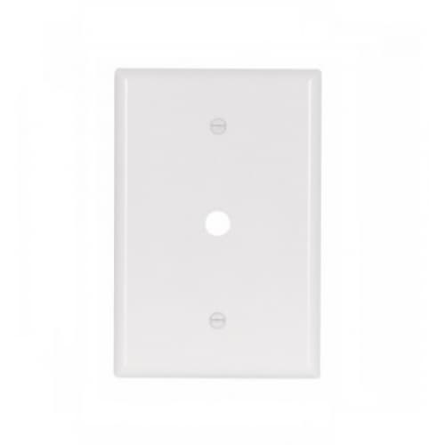 Eaton Wiring 1-Gang Coax & Phone Wall Plate, Oversize, Thermoset, White