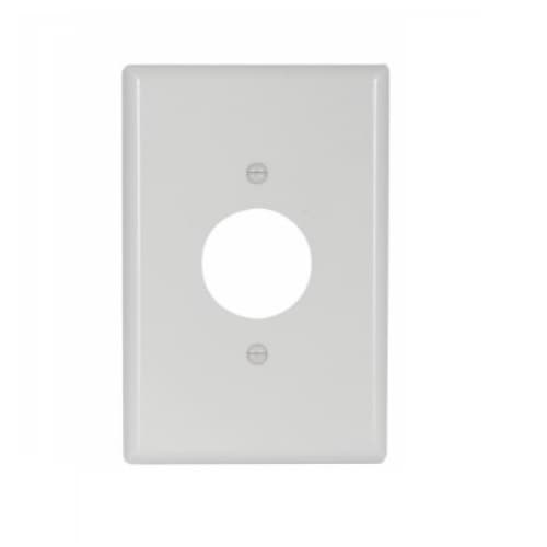 Eaton Wiring Oversize Single Receptacle Toggle Switch Wallplate, White