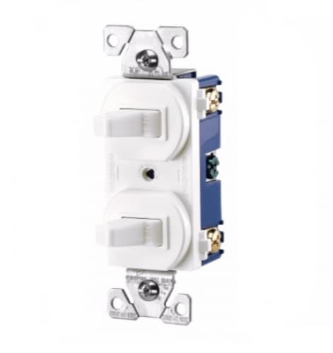 Eaton Wiring 15 Amp Toggle Switches, Combination, White