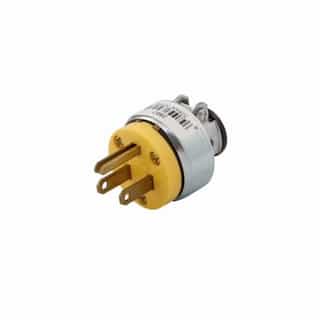 Eaton Wiring 15 Amp Straight Blade Plug, 18-12 AWG, 5-15 NEMA, 125V, Yellow, Bulk