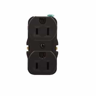 Eaton Wiring 15 Amp NEMA 5-15R 125V Duplex Receptacle Outlet, Push Wire Only, No Strap