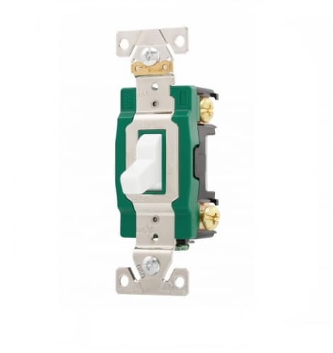 Eaton Wiring 30 Amp Toggle Switch, Industrial Grade, White