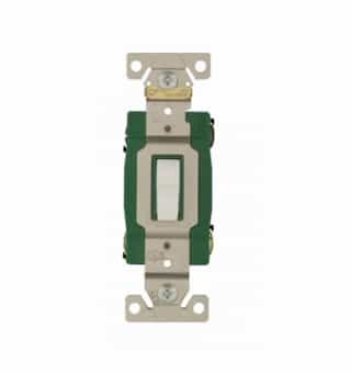Eaton Wiring 30 Amp Toggle Switch, Industrial Grade, White