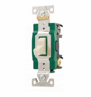 Eaton Wiring 30 Amp Toggle Switch, Industrial Grade, Ivory