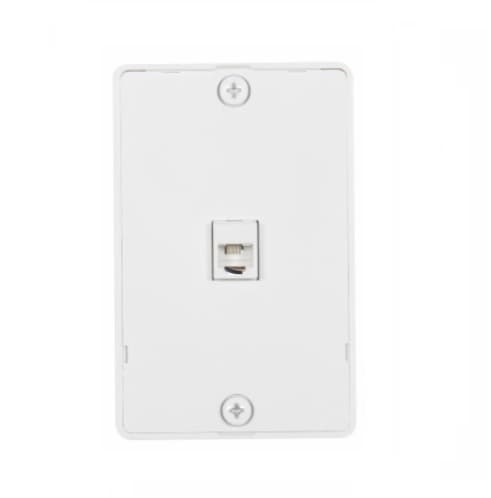 4-Conductor Phone Wall Jack, White