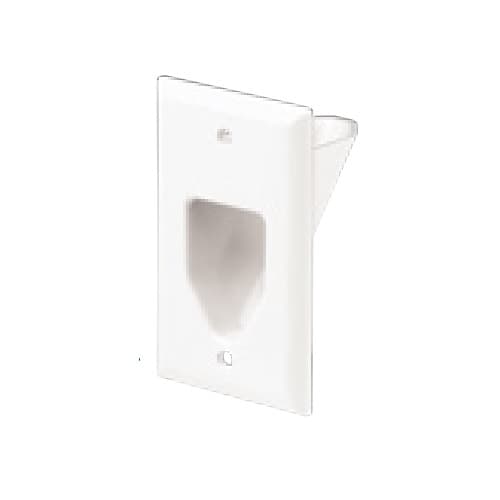1-Gang Thermoplastic Multimedia Wall Plate, White