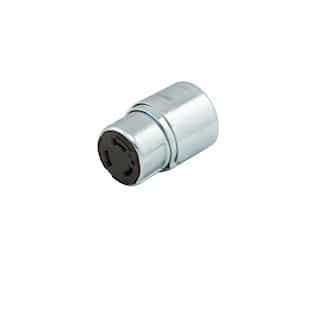 250V Standard Wire Connector, 3P4W, Self Grounding, Armored Steel