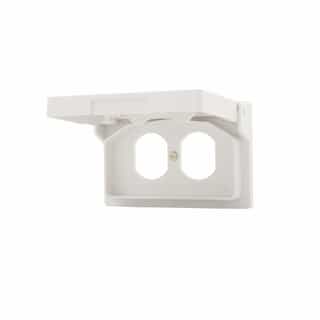 1-Gang Weatherproof Cover for Duplex Receptacles, Self-Closing, White