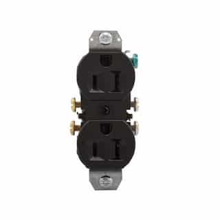 Eaton Wiring 15 Amp NEMA 5-15R 125V Duplex Receptacle Outlet w/o Ears, Black