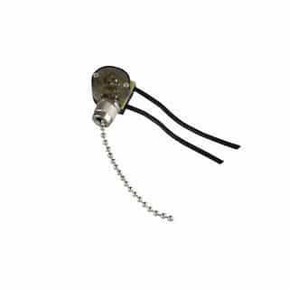6 Amp Canopy Switch w/ Pull Chain, Single-Pole, 250V, Nickel