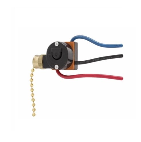 3/6 Amp Canopy Switch, Two-Circuit, Pull-Chain