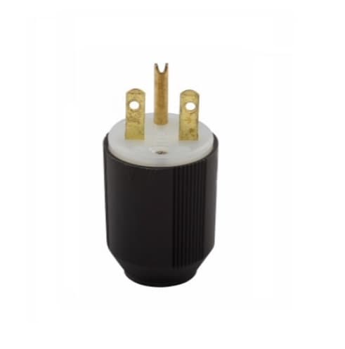 Eaton Wiring 15 Amp Locking Plug, Auto Grip, Black/White