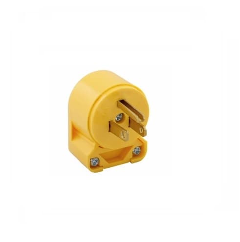 Eaton Wiring 15 Amp Electric Plug, Angled, Vinyl, Yellow