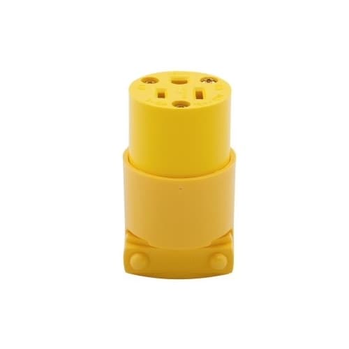 Eaton Wiring 15 Amp Straight Blade Connector, 2-Pole, 3-Wire, 125V, 5-15, Yellow