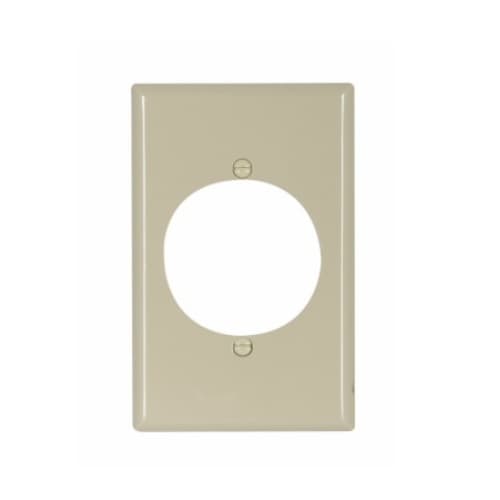 1-Gang Thermoset Power Outlet Wall Plate, Mid-Size, Brown