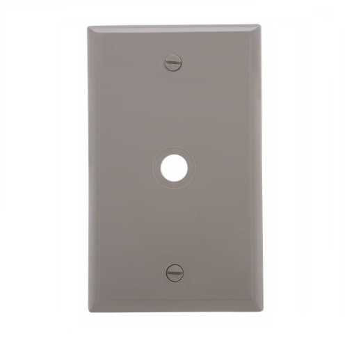 Eaton Wiring 1-Gang Phone & Coax Wall Plate, Standard, Gray