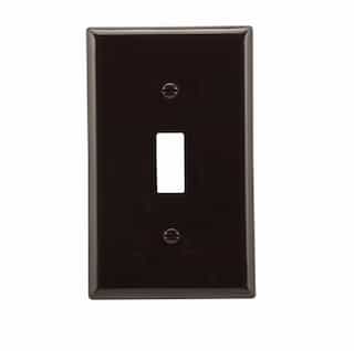 Eaton Wiring 1-Gang Toggle Switch Wall Plate, Standard, Brown