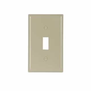 Eaton Wiring 1-Gang Toggle Switch Wall Plate, Standard, Ivory