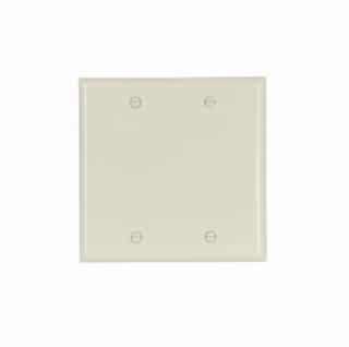 Eaton Wiring 2-Gang Blank Wall Plate, Standard, Almond