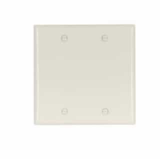 Eaton Wiring 2-Gang Blank Wall Plate, Standard, Light Almond