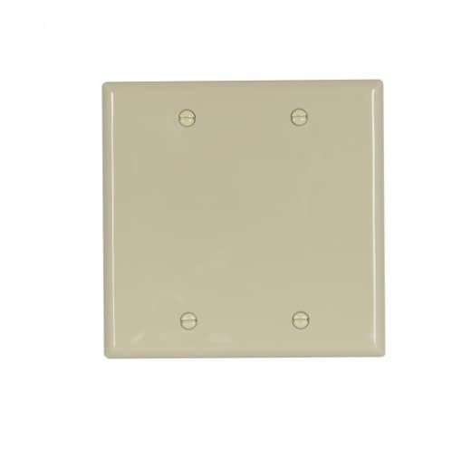 Eaton Wiring 2-Gang Blank Wall Plate, Standard, Ivory