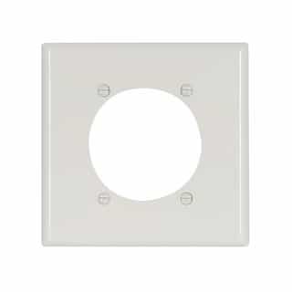 Standard Size 2-Gang Nylon Power Outlet Wallplate, White