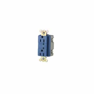 Eaton Wiring 15 Amp Duplex Receptacle w/ LED Indicator, 2-Pole, 3-Wire, 125V, Blue
