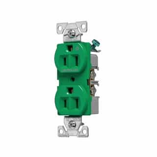 Eaton Wiring 15 Amp Half Controlled Duplex Receptacle, 2-Pole, #14-10 AWG, 125V, Gray