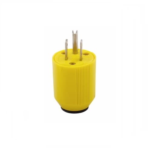 15 Amp Grip Plug, Corrosion Resistant, Nylon, Yellow