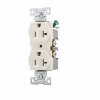 Eaton Wiring 20 Amp Premium Duplex Receptacle, Light Almond