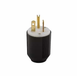 Eaton Wiring 20 Amp Grip Plug, Nylon, Black