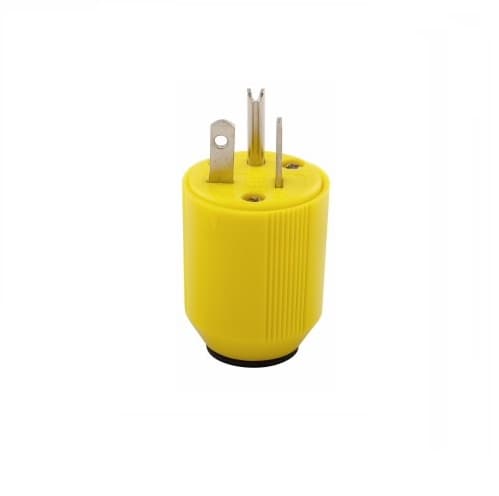 Eaton Wiring 20 Amp Grip Plug, Corrosion Resistant, Nylon, Yellow