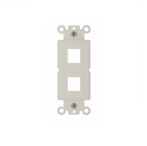 Eaton Wiring 15 Amp Modular Wall Plate Insert, 2-Port, White