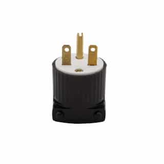 15 Amp Grip Plug, NEMA6-15P, 250V, Black
