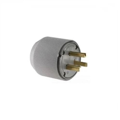 Eaton Wiring 50 Amp Electric Plug, NEMA 7-50P, 277V, Grey