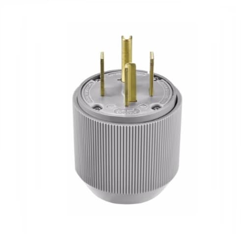 Eaton Wiring 30 Amp Dryer Plug, NEMA 14-30P, Grey