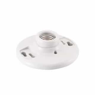 660W Porcelain Lampholder, Keyless, Medium Base, #14-10 AWG, 250V, White
