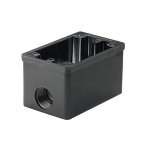 Eaton Wiring 1-Gang FS Box, Non-Metallic, Cast Aluminum, Weatherproof, Black Finish