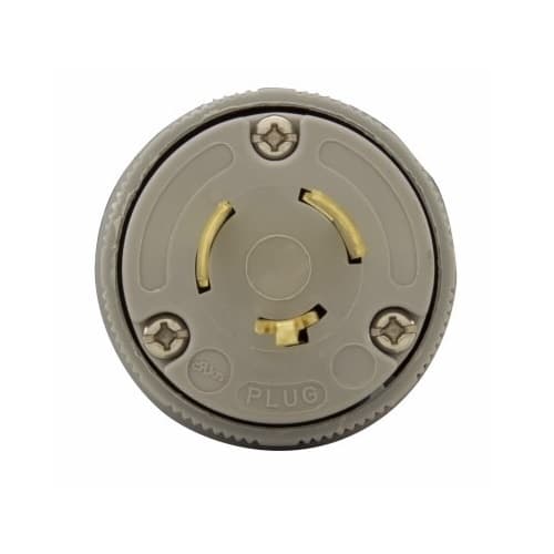 14A Arrow Hart Standard Locking Plug, Ground, 125V-480V, Gray
