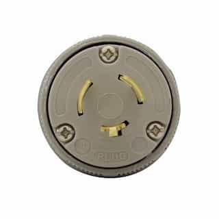 Eaton Wiring 14A Arrow Hart Standard Locking Plug, Ground, 125V-480V, Gray