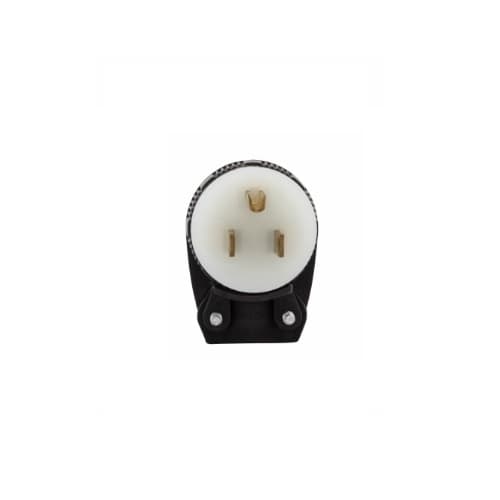 Eaton Wiring 15 Amp Straight Blade Plug w/ Safety Grip, Angled, 2-Pole, 3-Wire, #18-12 AWG, 125V