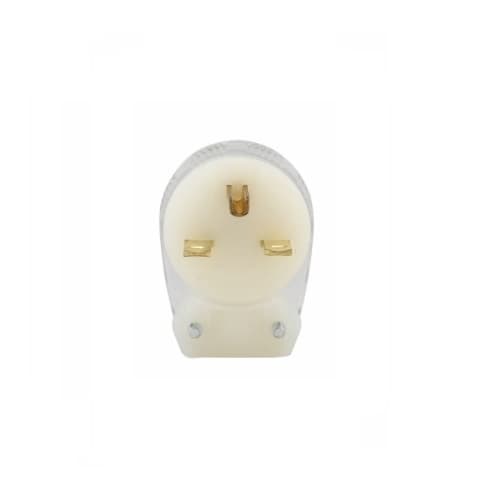 Eaton Wiring 15 Amp Straight Blade Plug w/ Safety Grip, Angled, 2-Pole, 3-Wire, 125V, Clear