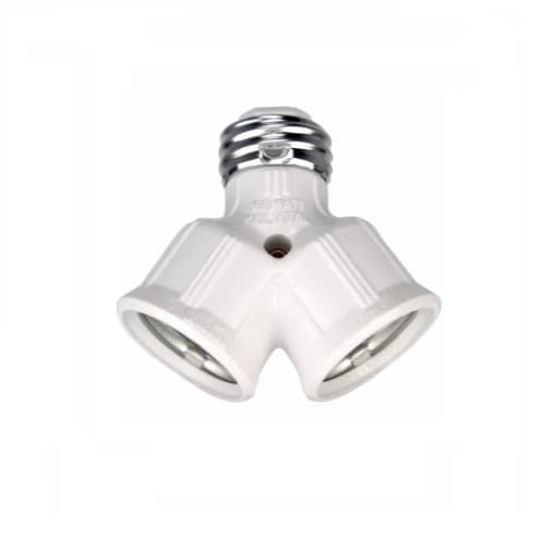 660W Lamp Holder, Polarized, Socket Adapter, White