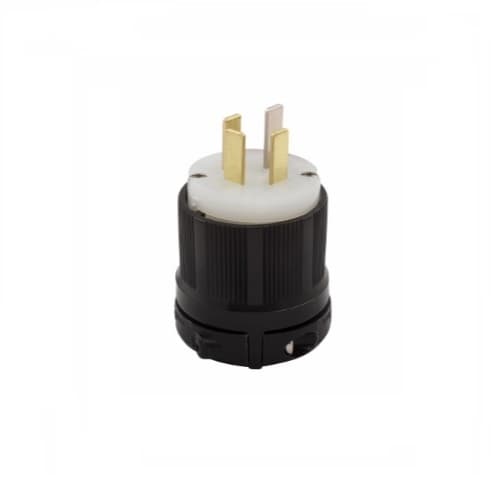 20 Amp Grip Plug, Nylon, 120/208V, Black