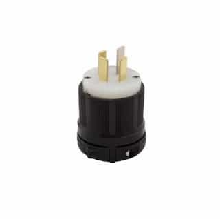 Eaton Wiring 20 Amp Grip Plug, Nylon, 120/208V, Black