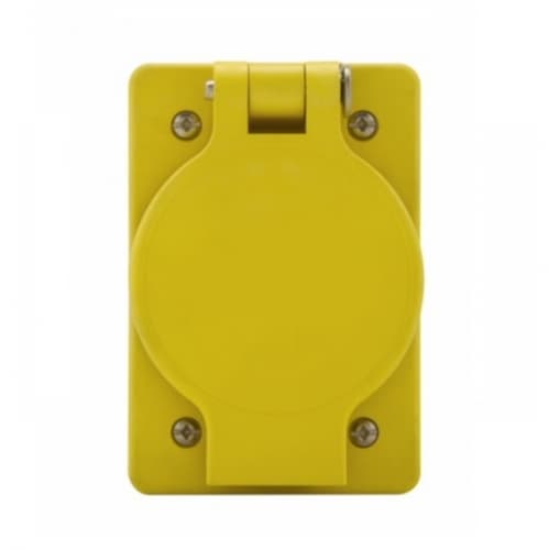 Eaton Wiring 20 Amp Locking Receptacle, Watertight, Non-NEMA, Yellow