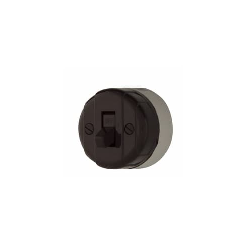 Eaton Wiring 10 Amp Surface Mount Toggle Switch, Single Pole, 250V, Brown