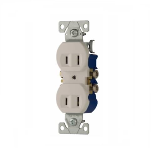 Eaton Wiring 15 Amp Duplex Receptacle, Non-grounded, NEMA 1-15R, White